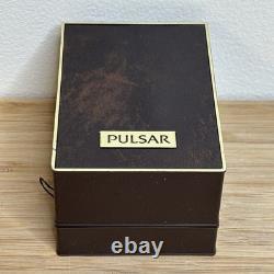 NOS Neo Vintage Pulsar by Seiko Y112-7049 Black Tone SQ Quartz Rare 7 New Bat