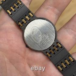 NOS Neo Vintage Seiko 5P30-6A30 Two Gold Tone Quartz Grey Mens Watch New Bat