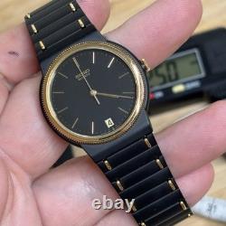 NOS Neo Vintage Seiko Men's Black & Gold Tone Quartz Watch 6532-6020 New Bat