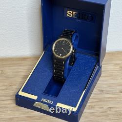 NOS Neo Vintage Seiko Men's Black & Gold Tone Quartz Watch 6532-6020 New Bat