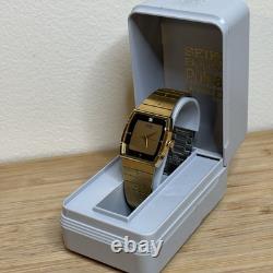 NOS Neo Vintage Seiko Quartz Watch Rare gold tone 8621-5090 Tank New Bat
