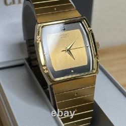 NOS Neo Vintage Seiko Quartz Watch Rare gold tone 8621-5090 Tank New Bat