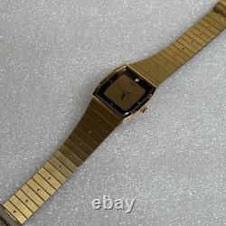 NOS Neo Vintage Seiko Quartz Watch Rare gold tone 8621-5090 Tank New Bat