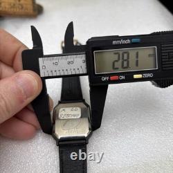 NOS Neo Vintage Seiko Tank 5C20-5030 Black Gold Tone Quartz Alarm Watch New Bat