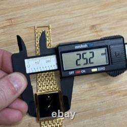 NOS Neo Vintage Seiko Tank 9020-5370 Gold Tone Quartz Mens Watch Braided New Bat