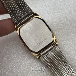 NOS Neo Vintage Seiko Watch 2620-5649 Gold Tone Dial 26mm Quartz Tank Box