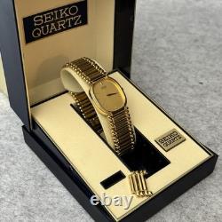 NOS Neo Vintage Seiko Watch Men 26mm Gold Tone 5P30-5B59 Box 7+ New Bat