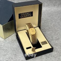 NOS Neo Vintage Seiko Watch Men 26mm Gold Tone 5P30-5B59 Box 7+ New Bat