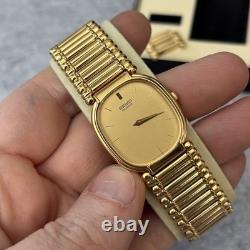 NOS Neo Vintage Seiko Watch Men 26mm Gold Tone 5P30-5B59 Box 7+ New Bat