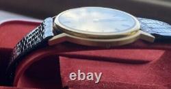 NOS New Old Stock VTG Omega Deville Mens Dress Watch 20 Microns Gold Lizard Band