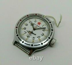 NOS New Watch Vostok 2409A Commander 17 Jewels Amphibian USSR Soviet SERVICED