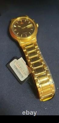 NOS Orient Tristar Automatic Day Date 1EM0200UT8 Brown Dial Made In Japan