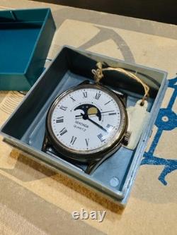 NOS Raketa Moon Phases Quartz Soviet Watch Gold Plated With Box