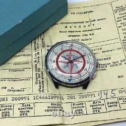 NOS Raketa Wind Rose Rare Mens Wrist Watch Soviet USSR Vintage Compass