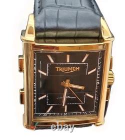 NOS Rare Triumph Motorcycles Men's 3023-4 Black Analog-Digital Dial Watch 5ATM