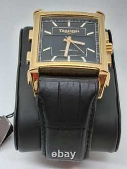 NOS Rare Triumph Motorcycles Men's 3023-4 Black Analog-Digital Dial Watch 5ATM