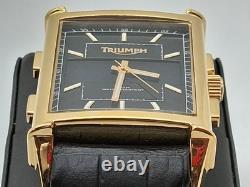 NOS Rare Triumph Motorcycles Men's 3023-4 Black Analog-Digital Dial Watch 5ATM