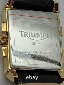 NOS Rare Triumph Motorcycles Men's 3023-4 Black Analog-Digital Dial Watch 5ATM