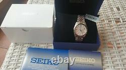 NOS SEIKO 5 SNXJ89 DateJust Automatic WATCH Homage Silver 7S26-0490 Hardlex