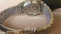 NOS SEIKO 5 SNXJ89 DateJust Automatic WATCH Homage Silver 7S26-0490 Hardlex