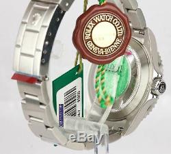 NOS STICKERED 2003 Rolex Submariner KERMIT Green FLAT 4 Steel F 16610LV V Watch