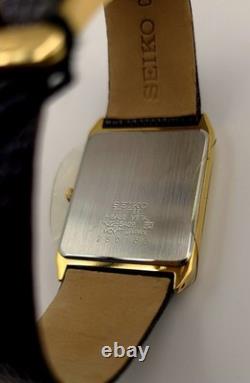 NOS Seiko SKK102 Ultra Thin Dress Watch Gold Dial 7N32-5A09 FREE EMS SHIPPING