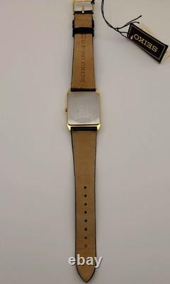 NOS Seiko SKK102 Ultra Thin Dress Watch Gold Dial 7N32-5A09 FREE EMS SHIPPING