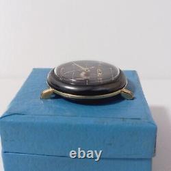 NOS! Soviet Watch RAKETA USSR Rare Vintage Men Mechanical Wristwatch Black Dial
