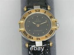 NOS VINTAGE 22MM STAINLESS & 18K LADIES OMEGA CONSTELLATION With BOX & PAPERS