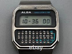 NOS VINTAGE ALBA BY SEIKO CALCULATOR ALARM WATCH Y739-5000 AS IS PROBLEM WithKEY#3