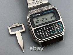 NOS VINTAGE ALBA BY SEIKO CALCULATOR ALARM WATCH Y739-5000 AS IS PROBLEM WithKEY#3