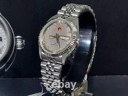 NOS VINTAGE MENS RADO SUPER STAR FLUTED BEZEL Automatic ETA 2836-2 GRAY GENTS 2