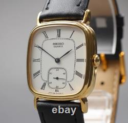 NOS Vintage 1980 N MINT SEIKO Chariot 2628-5000 Small Second Roman Qz Mens Watch