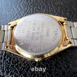 NOS Vintage 1985 Mens Seiko SQ 8123-800L T Day Date Gold Wrist Watch Box Papers