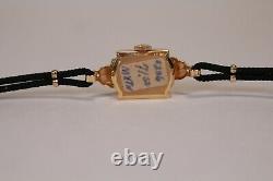 NOS Vintage Gruen 17 Jewels 14K Solid Yellow Gold Case Ladies Watch WithBox