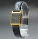 NOS Vintage ORIENT D859V2-40 Women's Quartz Watch Black Dial Gold Tank 20mm