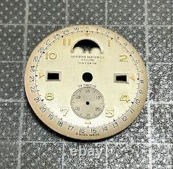 NOS Vintage Record Datofix Triple Date Moonphase Dial