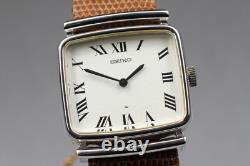 NOS? Vintage Seiko Chariot 2220-5000 Roman 27mm Tank Men's Manual Watch JAPAN