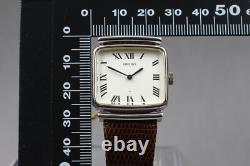 NOS? Vintage Seiko Chariot 2220-5000 Roman 27mm Tank Men's Manual Watch JAPAN