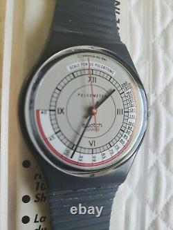 NOS Vintage Swatch Watch 1987 Pulsometer GA106 With Matching Case New