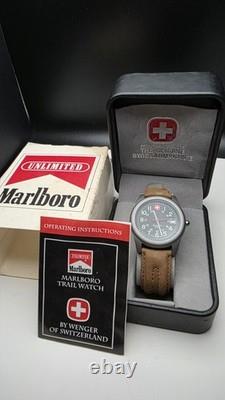 NOS! Vintage Swiss Army Watch Marlboro Unlimited Trail Watch With Box & Paper
