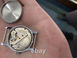 NOS Vintage gents LUNESA mechanical watch swiss made 1940s Military style