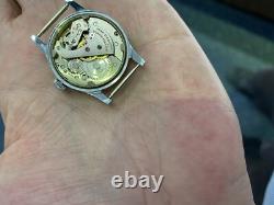 NOS Vintage gents LUNESA mechanical watch swiss made 1940s Military style