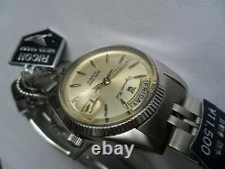 NOS Vintage watch Ricoh Dynamic Wide, Auto, Unused, Date/Day, 25 Jewels, 30804, tag