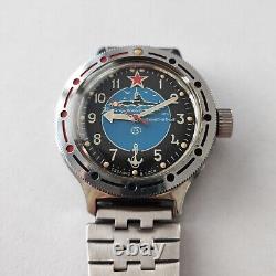 NOS Watch Vostok 2409A Amphibian 17 Jewels Diver Soviet USSR Vintage SERVICED