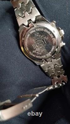 NOS Zodiac Marine Life Professional 200m Chronograph White Dial Men Watch