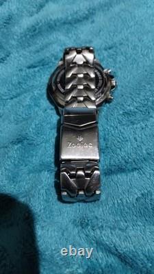NOS Zodiac Marine Life Professional 200m Chronograph White Dial Men Watch