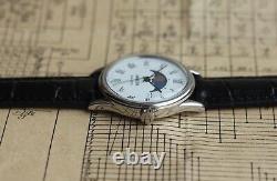 NOS watch Raketa 2359 Real Moon Phase Calendar watch vintage quartz mens