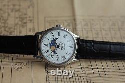 NOS watch Raketa 2359 Real Moon Phase Calendar watch vintage quartz mens