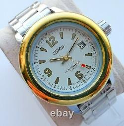 New Automatic Old Stock Slava Amphibia Dolphin 2416 Movement Men's Watch Rare